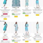 blue chikankari kurta for women