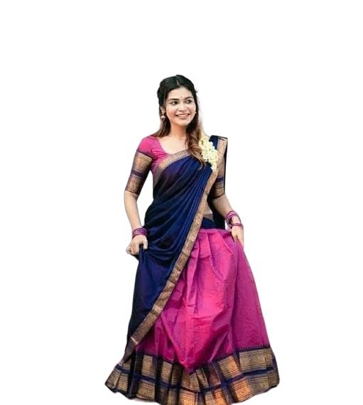 Blue And Pink Half Saree : A Complete Guide