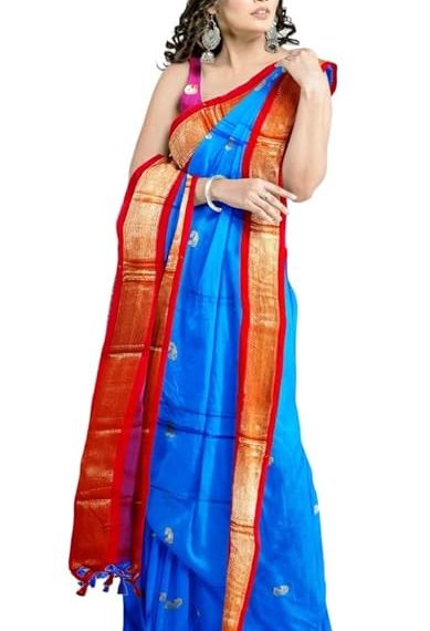 Blue Saree With Red Border : A Complete Guide