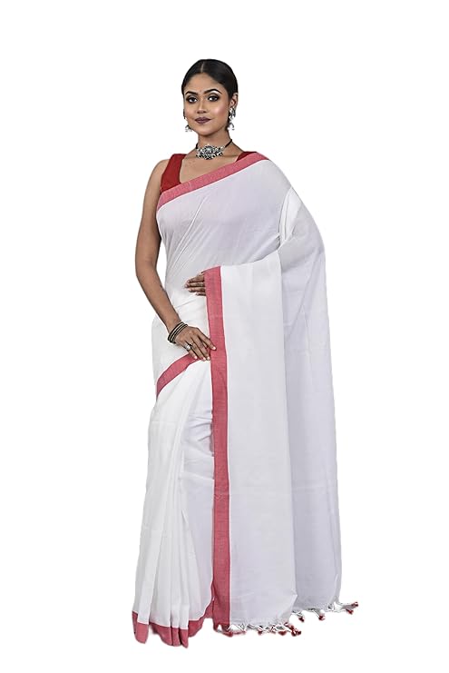 Plain Cotton Sarees With Border