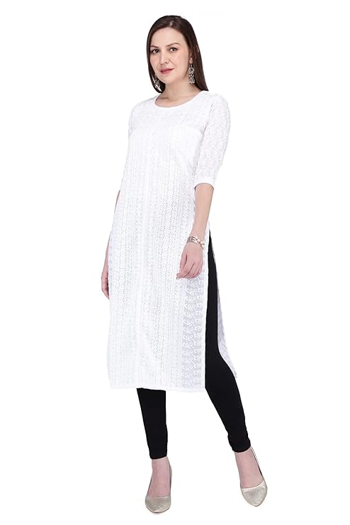 All About White Hakoba Kurta