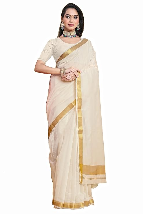 Plain Cotton Sarees With Border