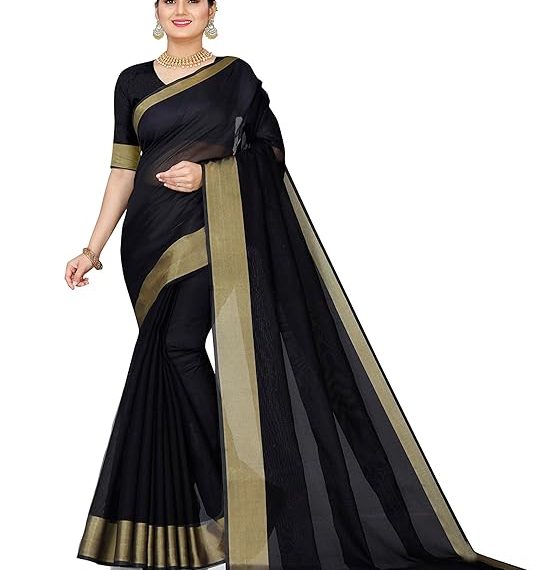 Plain Cotton Sarees With Border