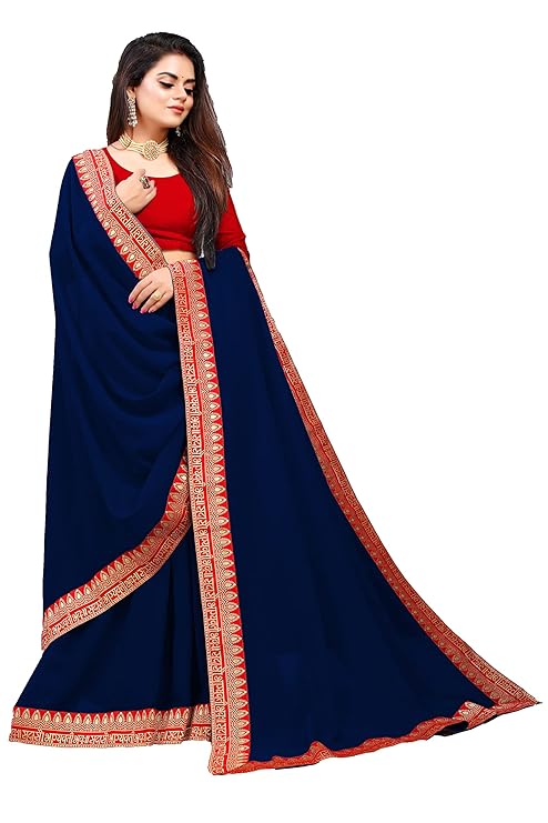 Blue Saree With Red Border : A Complete Guide